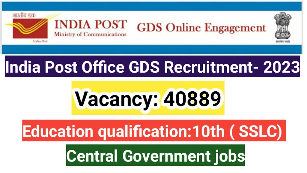 Read more about the article India Post GDS Recruitment 2023 out/ Vacancy 40889/ Eligibility details & Apply online application link