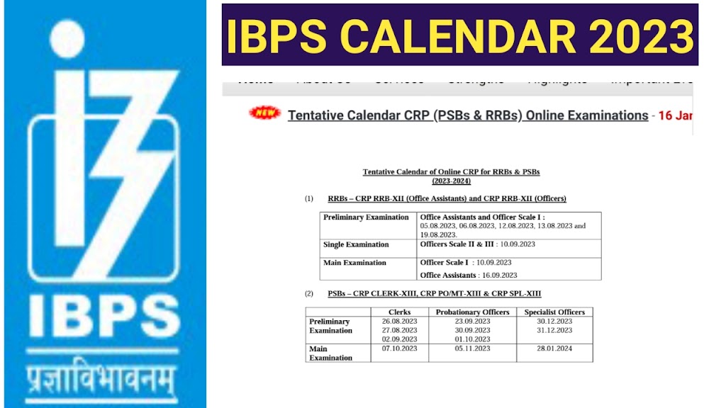 Read more about the article IBPS CALENDAR 2023 OUT/ office Assistant/ Clerks/ Officer scale -1, 2&3/ PO/ SPL Officer Exam date