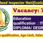 TNPSC Road Inspector Notification 2023/ Vacancy 761/ Age limit & education qualification/ Apply online application