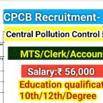 CPCB Recruitment 2023/ Vacancy 163/ MTS/ Clerk jobs/ Apply online application