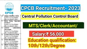 Read more about the article CPCB Recruitment 2023/ Vacancy 163/ MTS/ Clerk jobs/ Apply online application