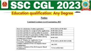 Read more about the article SSC CGL Notification 2023 out/ Vacancy 7500/ Apply online application